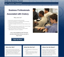 Oratory Business Forum home page